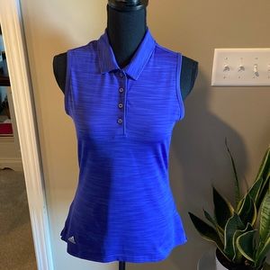 ⛳️ Adidas XS women’s Golf shirt.  Deep purple and Black.  Excellent condition.